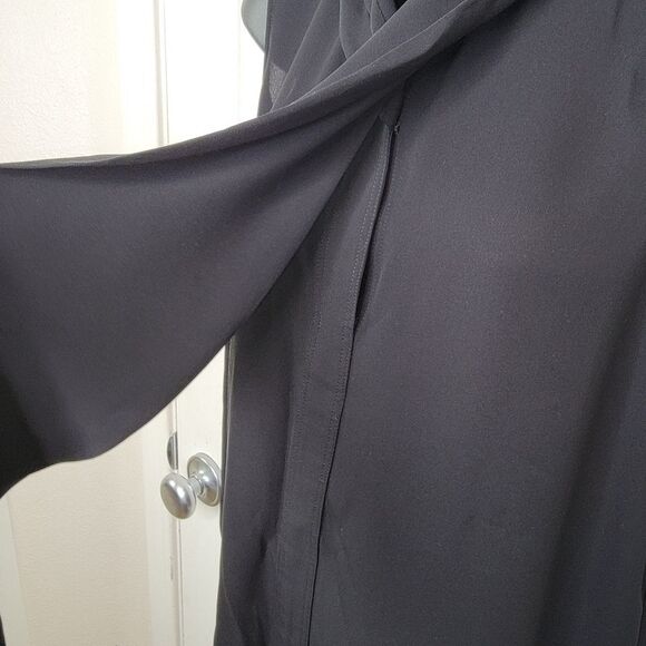 Theory draped tie shell classic black silk camisole size Small - Picture 7 of 9